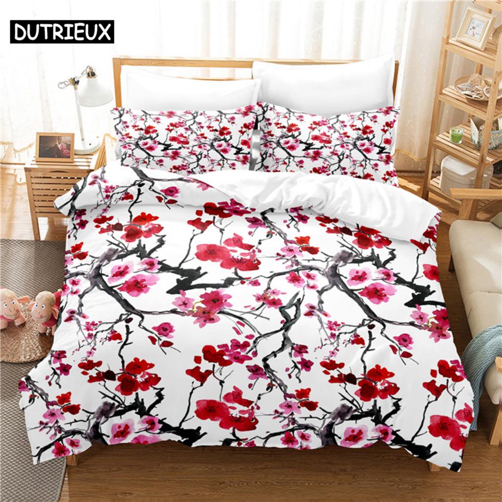 Linen Duvet Cover - Set biancheria da letto floreale Set
