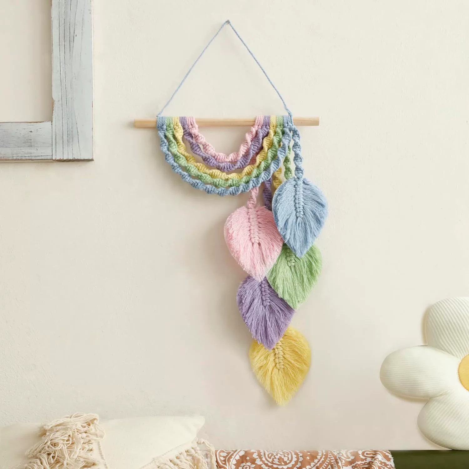 Home Textiles Europe - Arazzi con Motivi di Foglie Arcobaleno