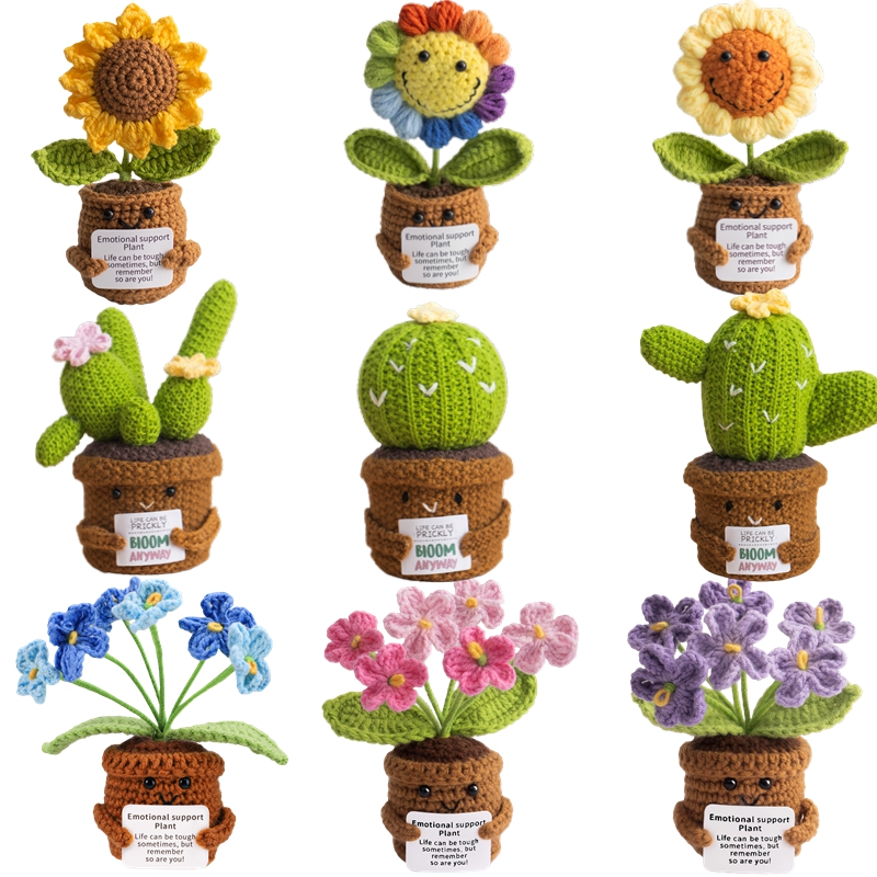 Home Textiles Europe - Cactus e Girasole all'Uncinetto Fatti a