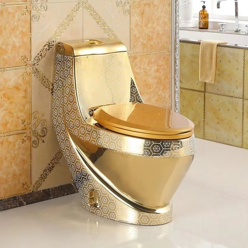 WC di Lusso Placcato Oro con S - P & C Home Textiles Usa recensione e prezzo