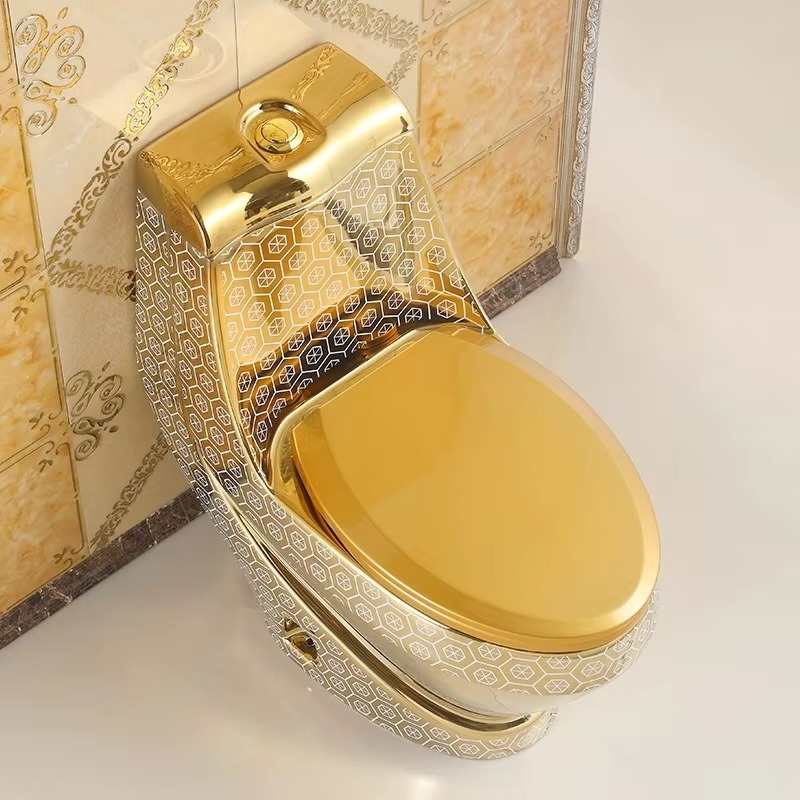 WC di Lusso Placcato Oro con S - P & C Home Textiles Usa recensione e prezzo